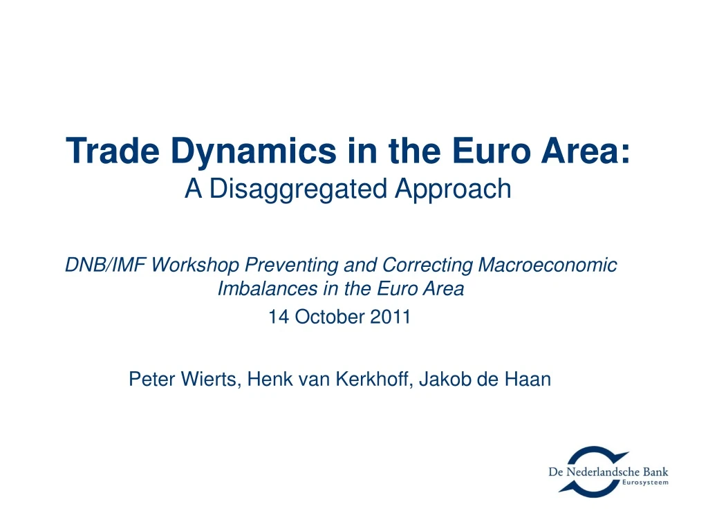 trade dynamics in the euro area a disaggregated approach