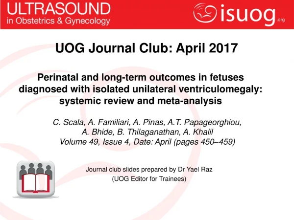 UOG Journal Club: April 2017