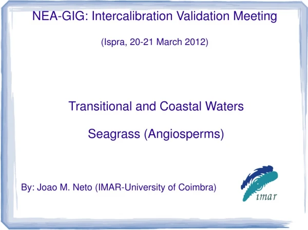 NEA-GIG: Intercalibration Validation Meeting  (Ispra, 20-21 March 2012)