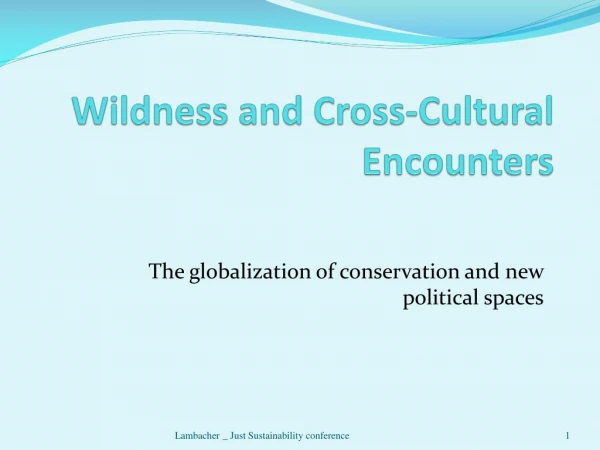 Wildness and  Cross-Cultural Encounters