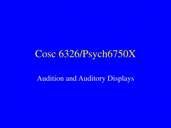 Cosc 6326/Psych6750X