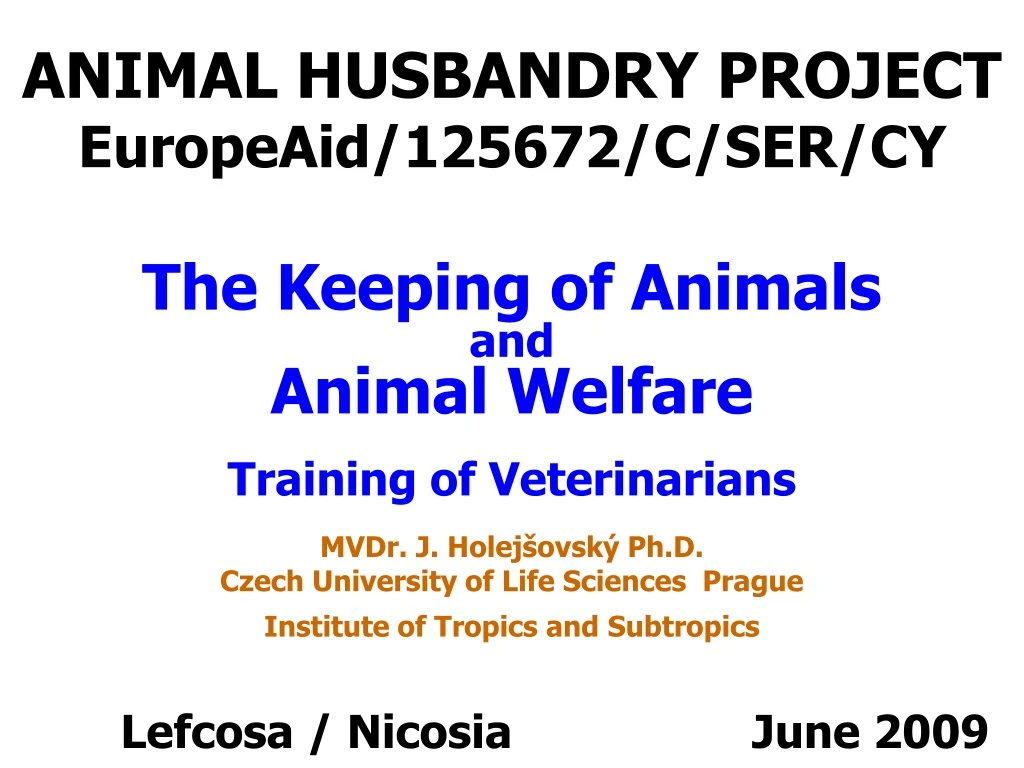 animal husbandry project europeaid 125672 c ser cy