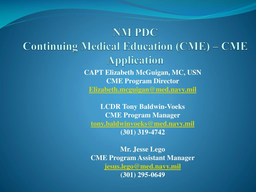 nm pdc continuing medical education cme cme application