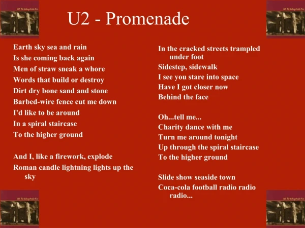 U2 - Promenade