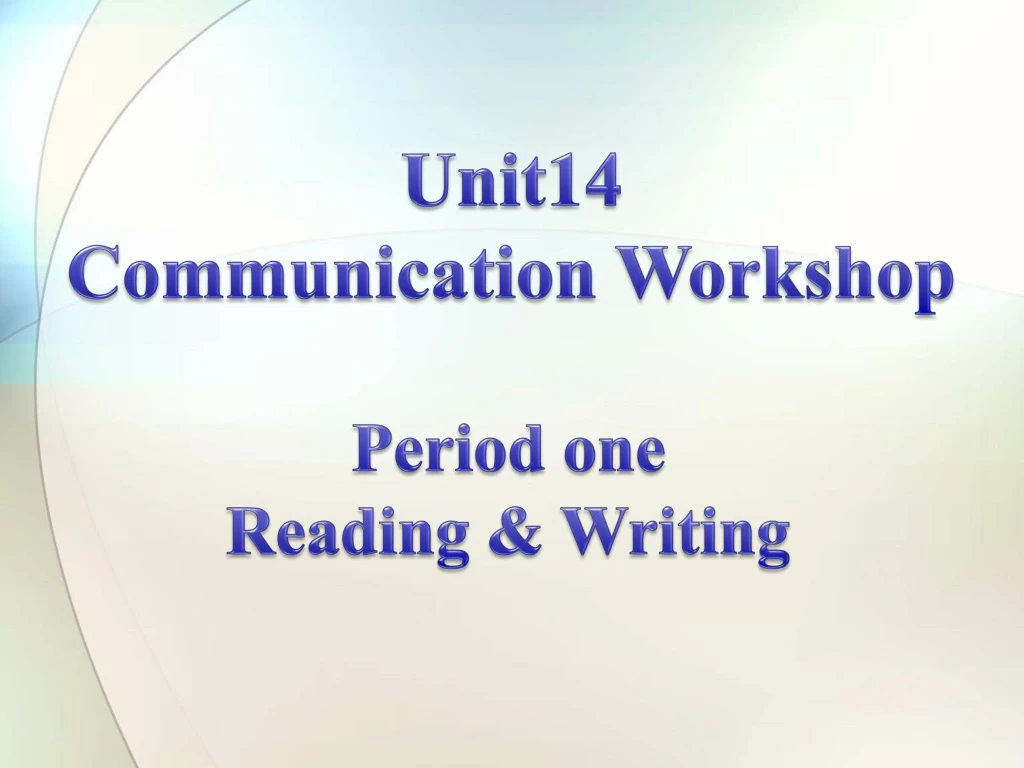 unit14 communication workshop
