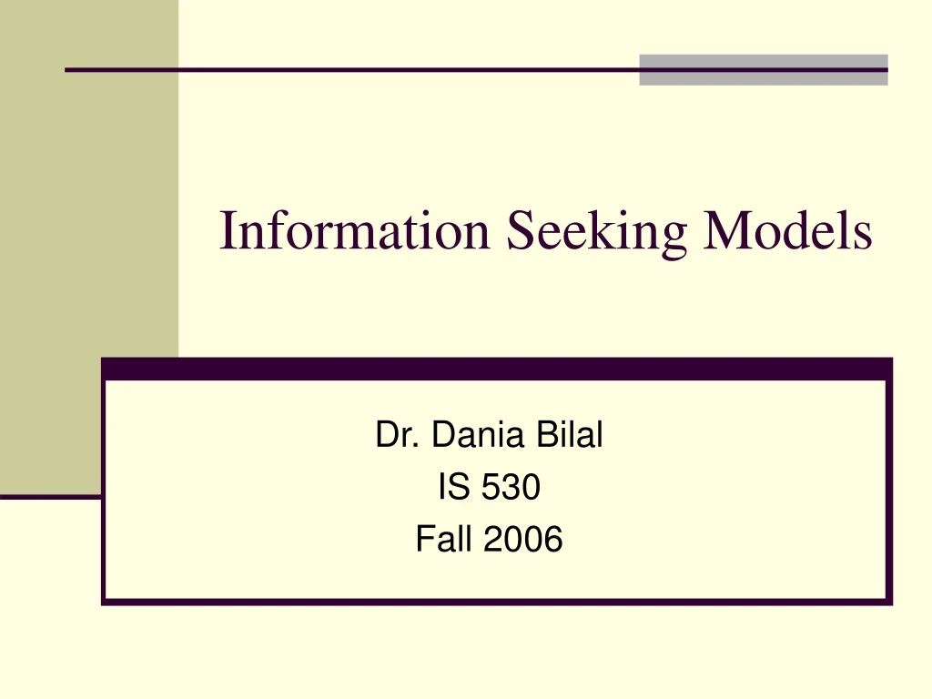information seeking models