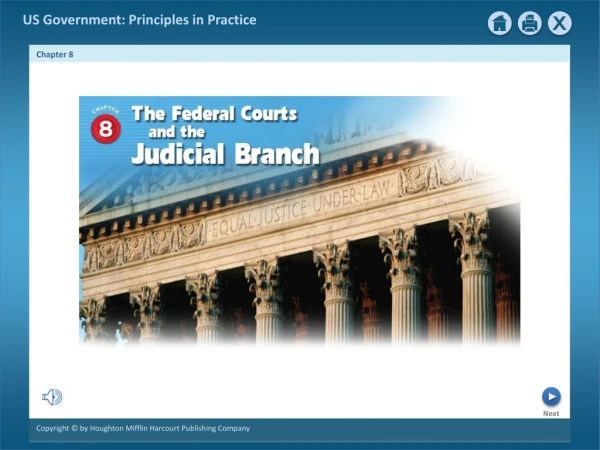 Chapter 8:  The Federal Courts and the Judicial Branch