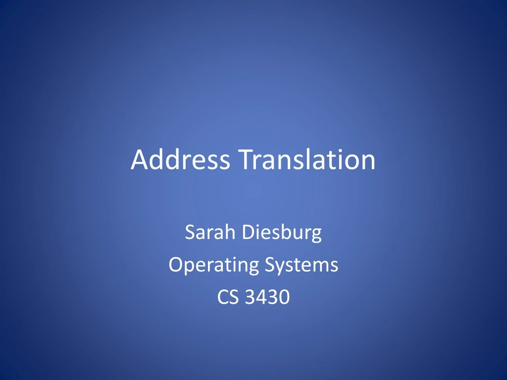 address translation