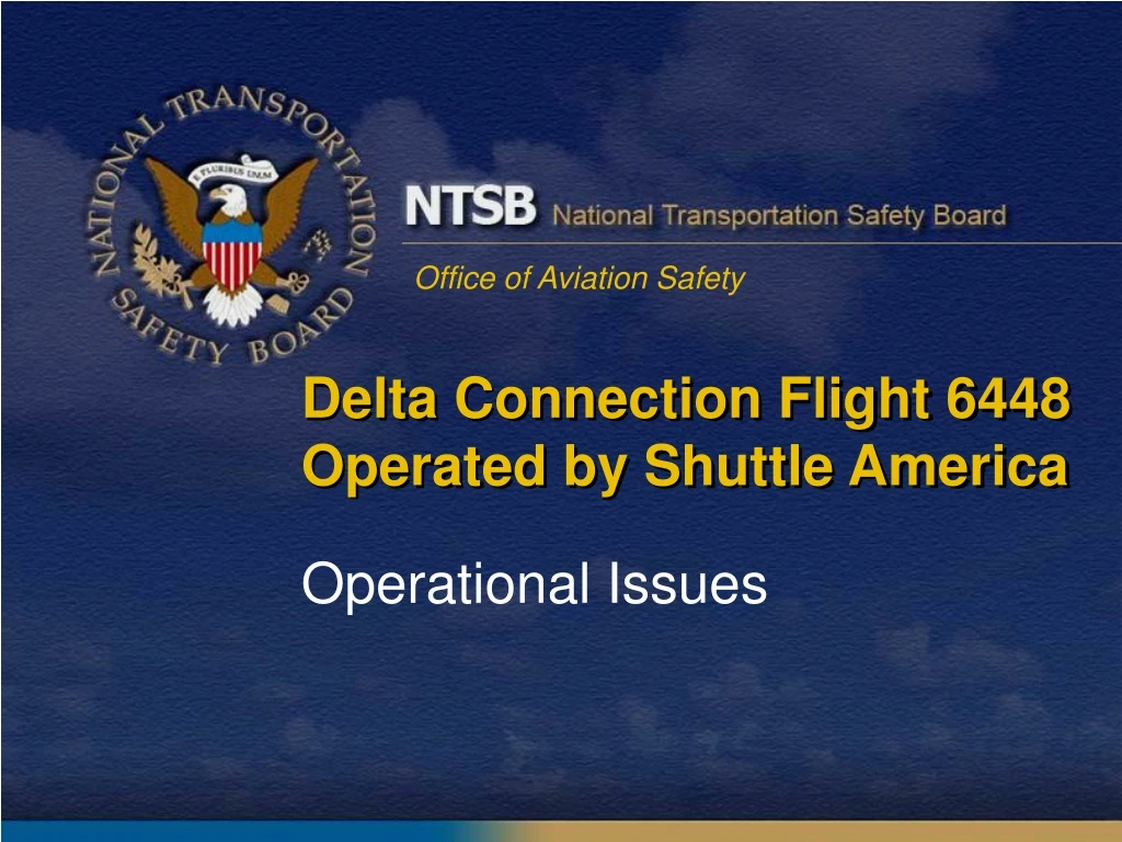 delta connection flight 6448 operated by shuttle america