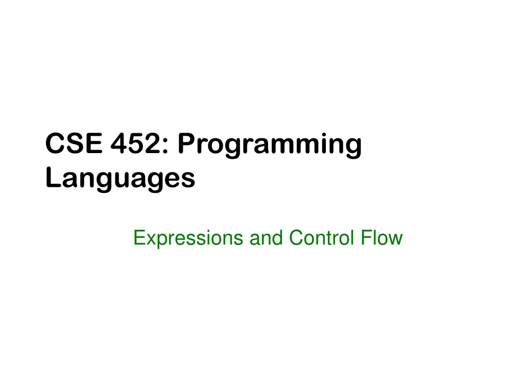 cse 452 programming languages