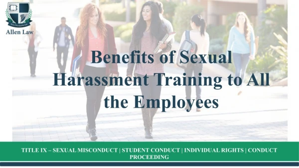 Advantages of Sexual Harassment Training at Workplace