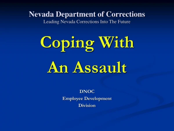 Nevada Department of Corrections Leading Nevada Corrections Into The Future