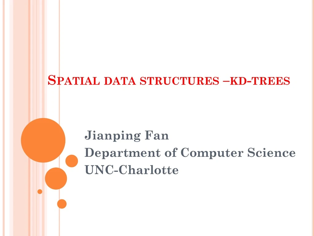 spatial data structures kd trees