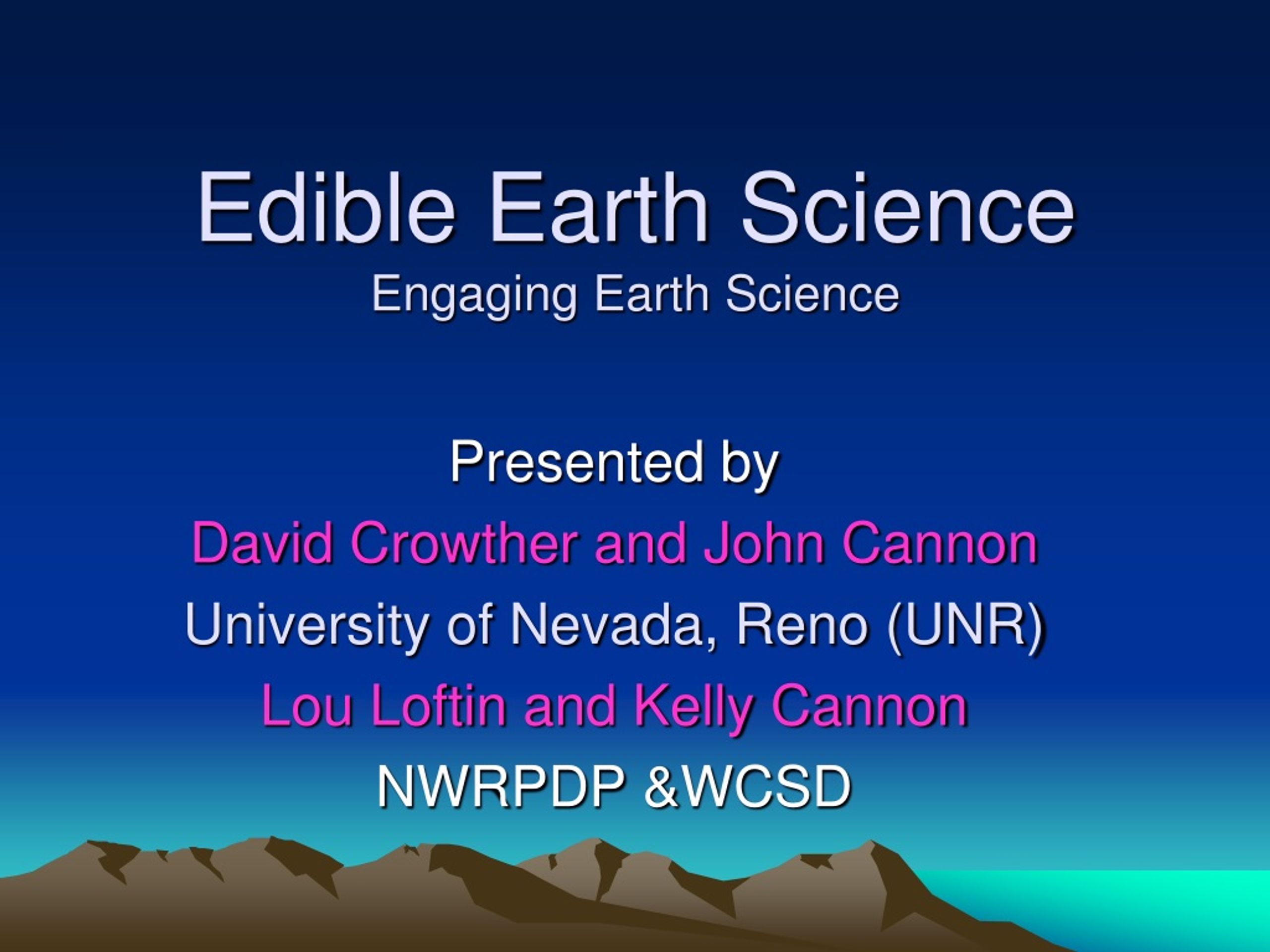 PPT - Edible Earth Science Engaging Earth Science PowerPoint ...