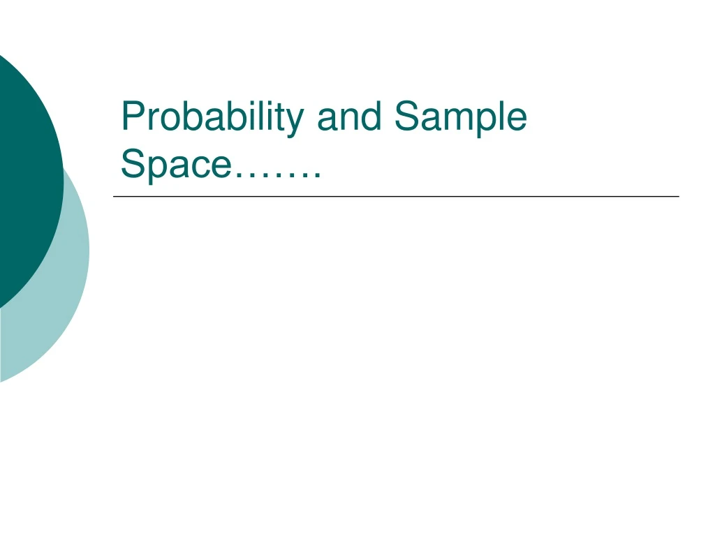 probability and sample space