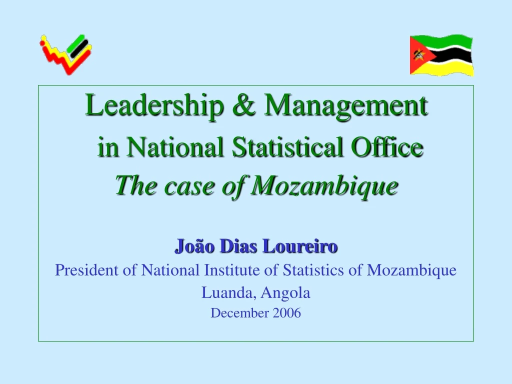 leadership management in national statistical