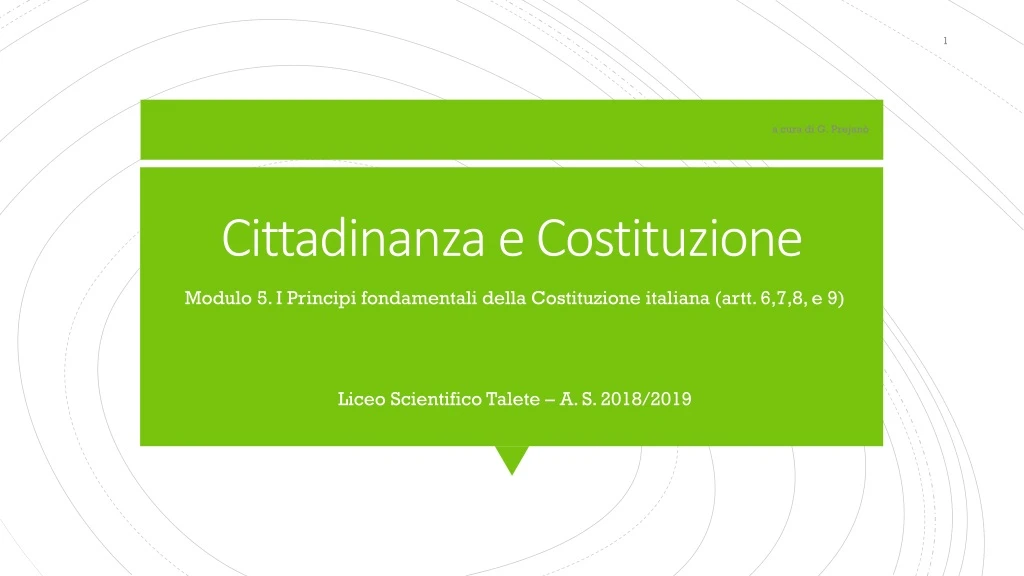 cittadinanza e costituzione