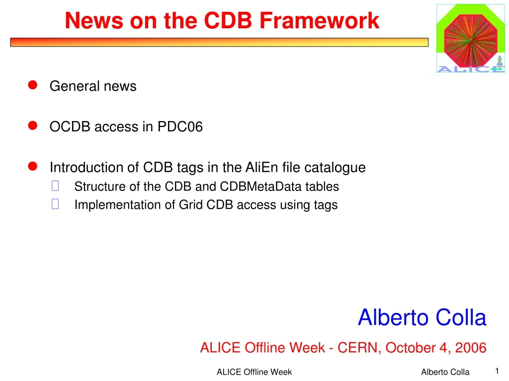 news on the cdb framework