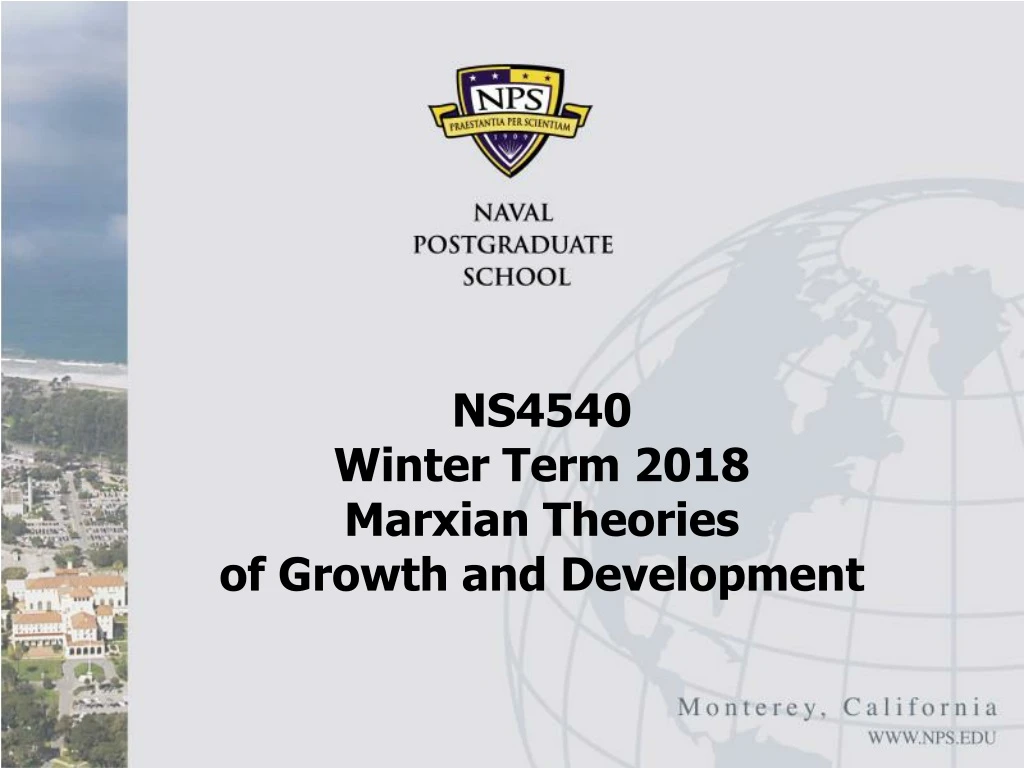ns4540 winter term 2018 marxian theories of growth and development