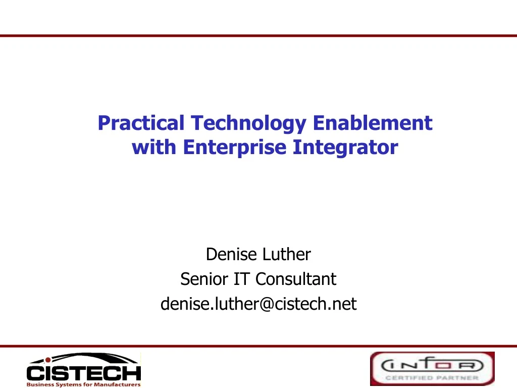 denise luther senior it consultant denise luther@cistech net