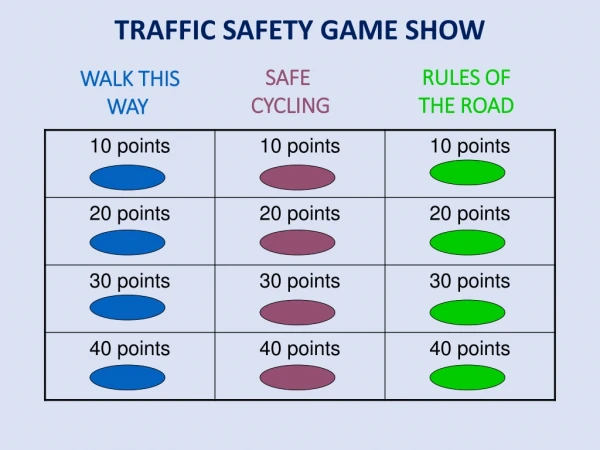 TRAFFIC SAFETY GAME SHOW