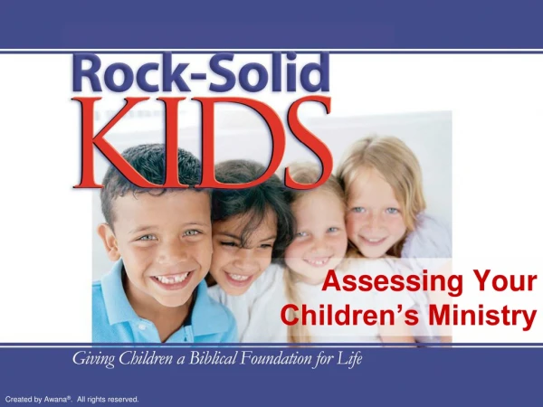 Assessing Your Children’s Ministry