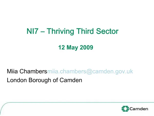 NI7 Thriving Third Sector 12 May 2009