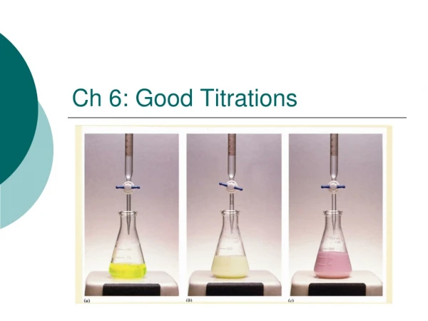 Ch 6: Good Titrations