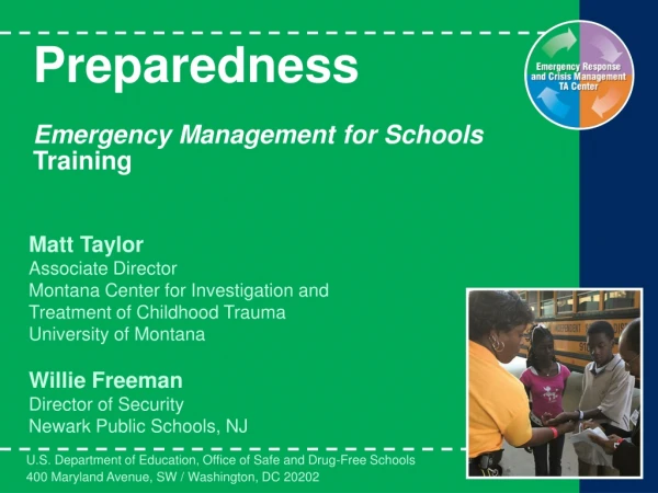 Preparedness Emergency Management for Schools  Training