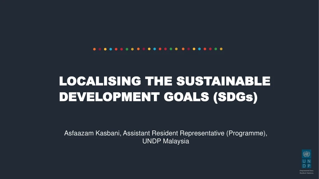 localising the sustainable development goals sdgs