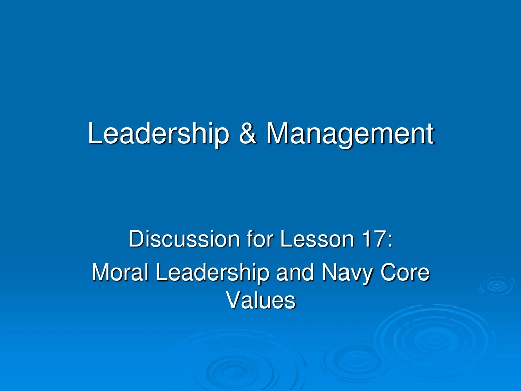 leadership management