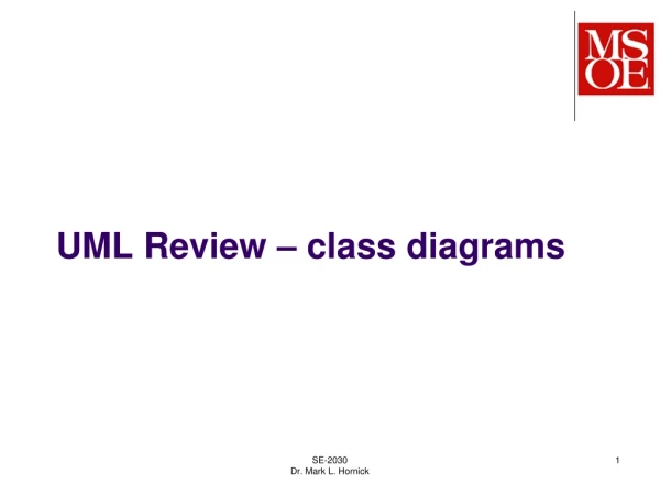 UML Review – class diagrams