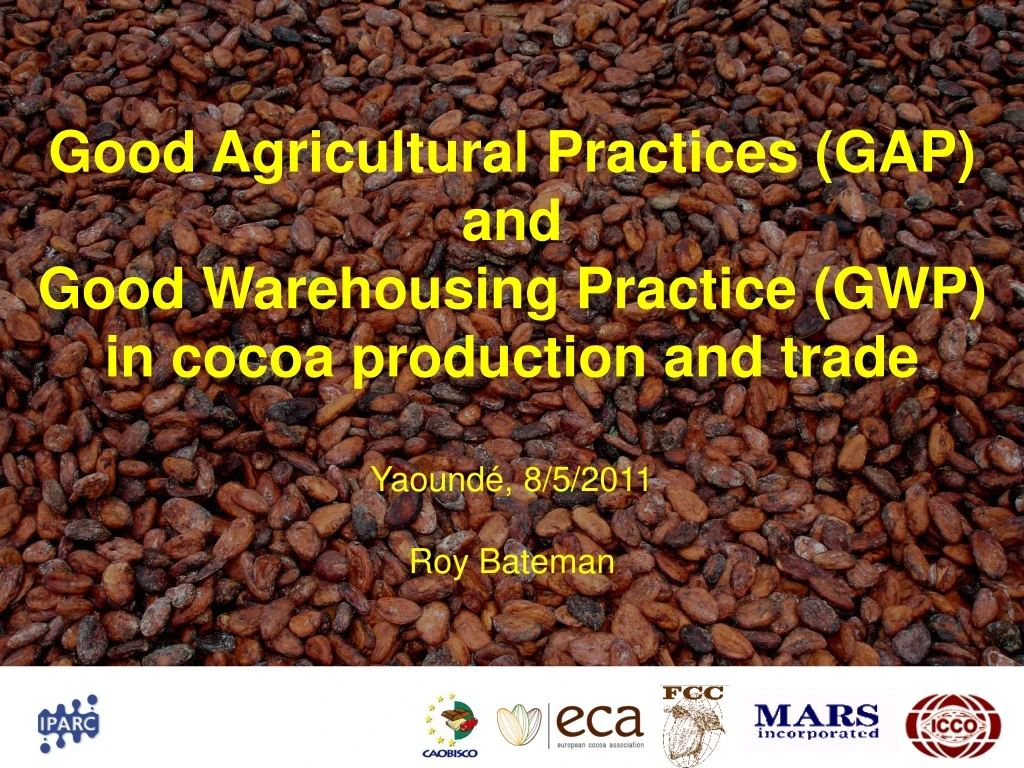 good agricultural practices gap and good