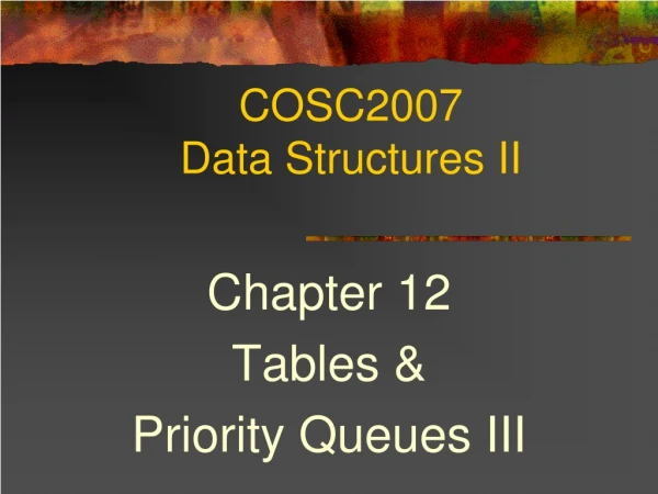 COSC2007  Data Structures II