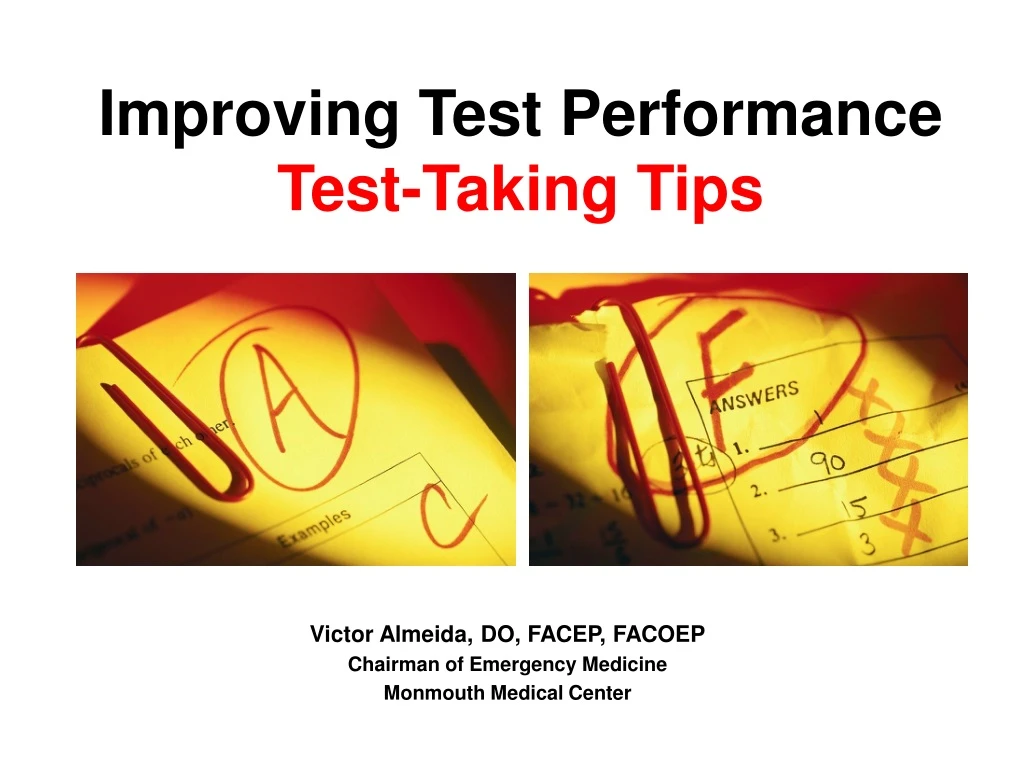 improving test performance test taking tips
