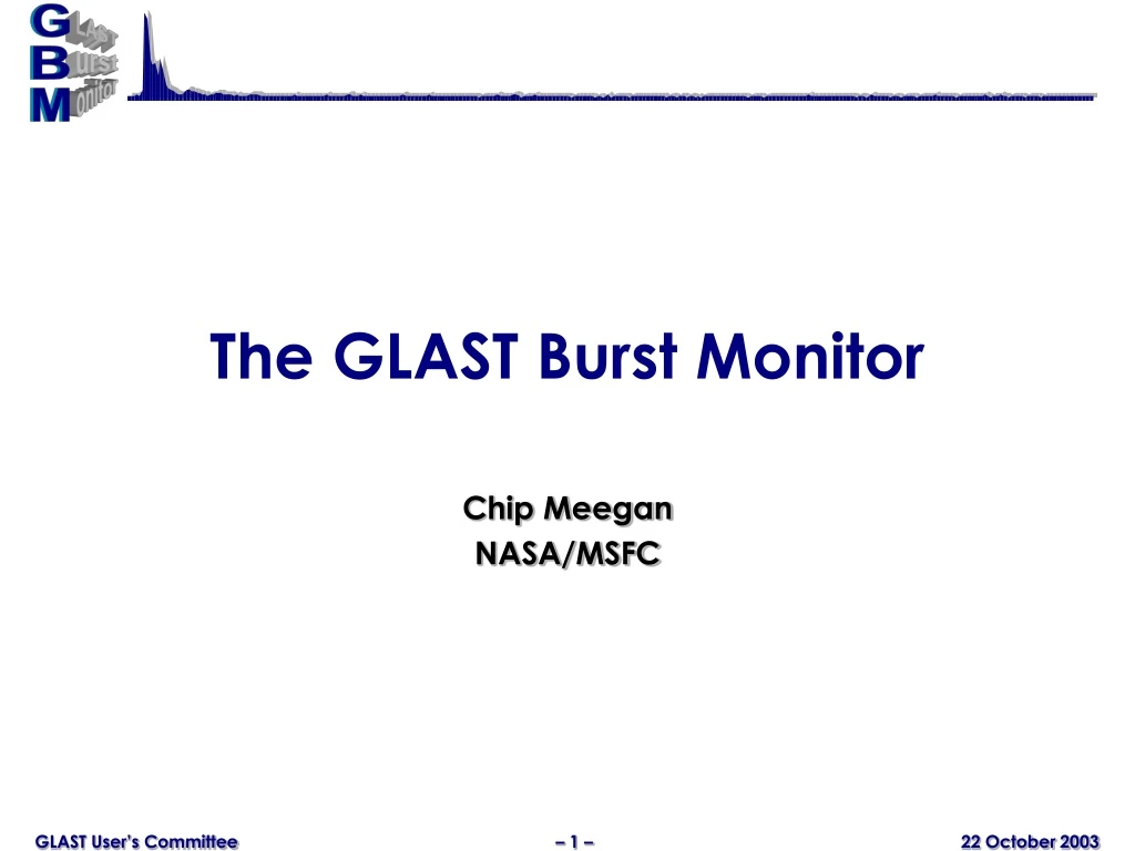 the glast burst monitor