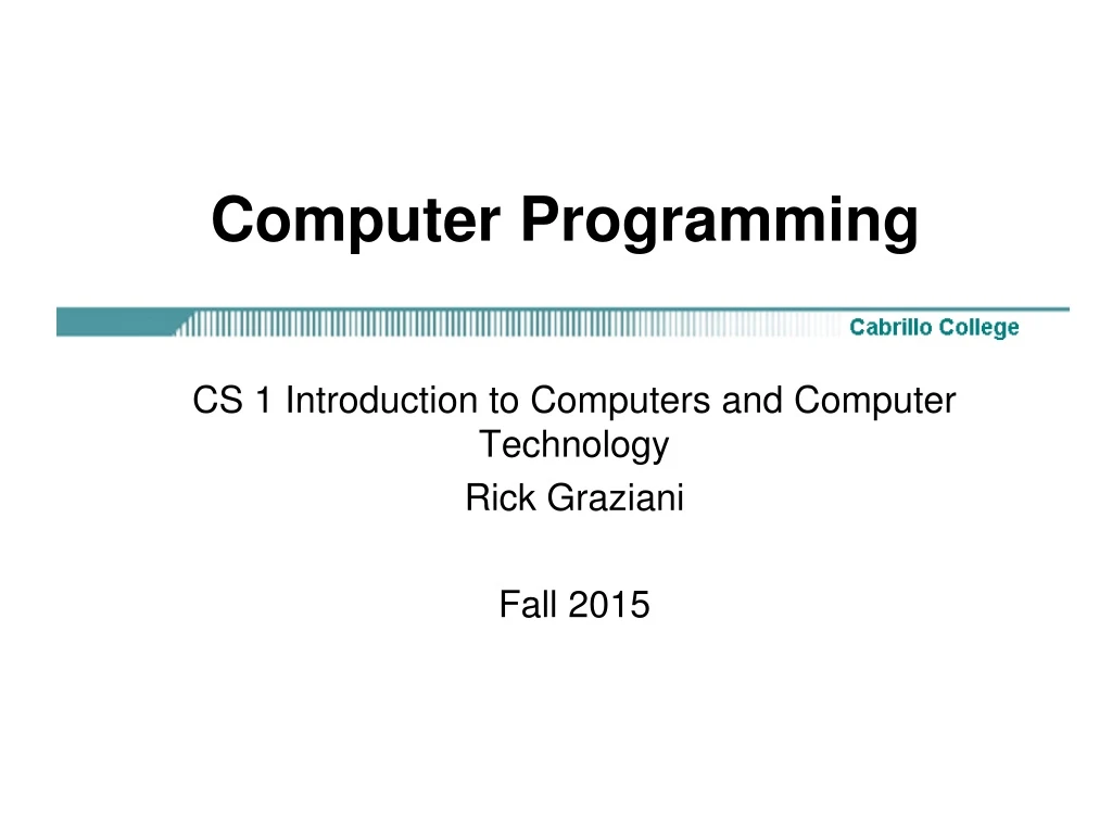 computer programming