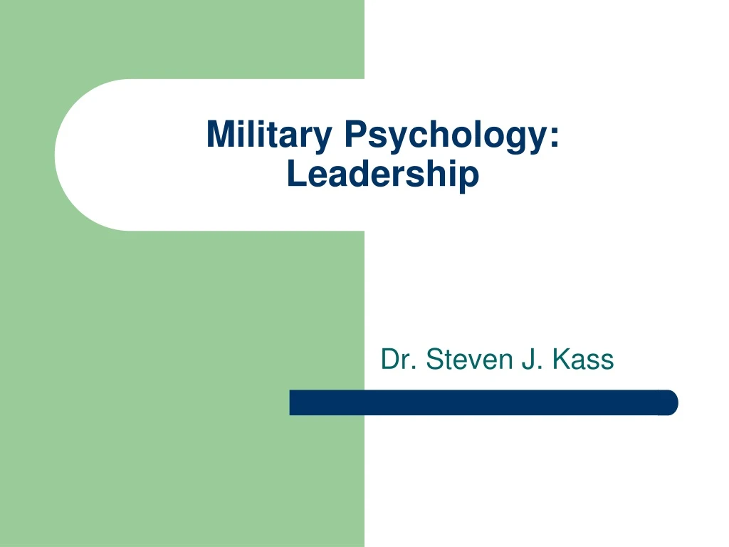 military psychology leadership