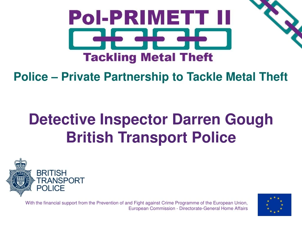 police private partnership to tackle metal theft