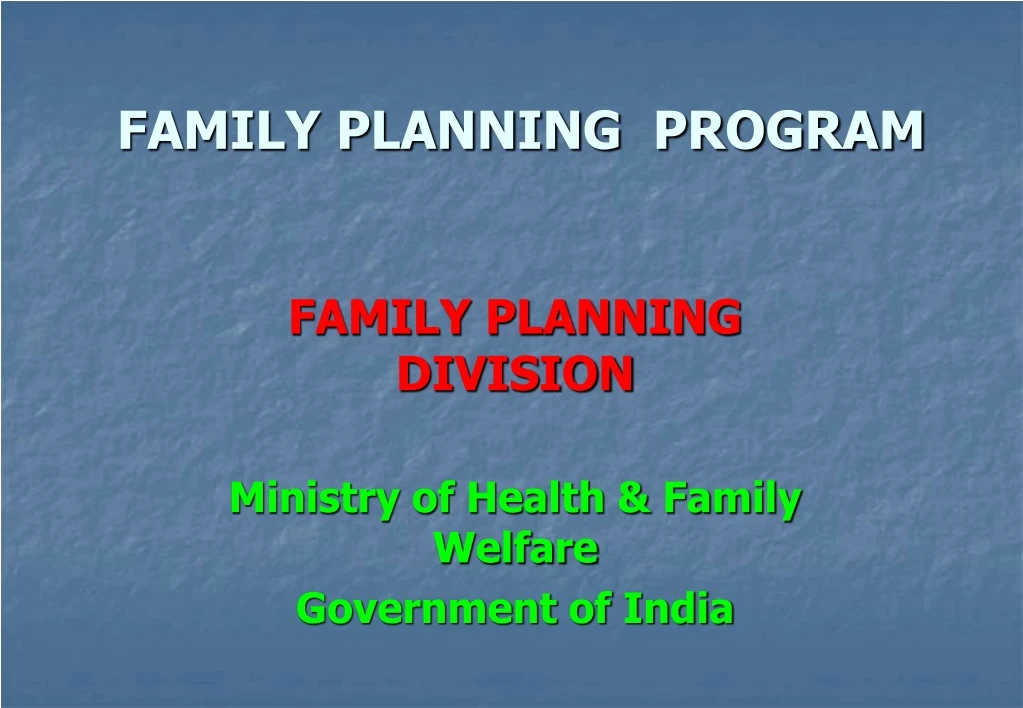 family planning program