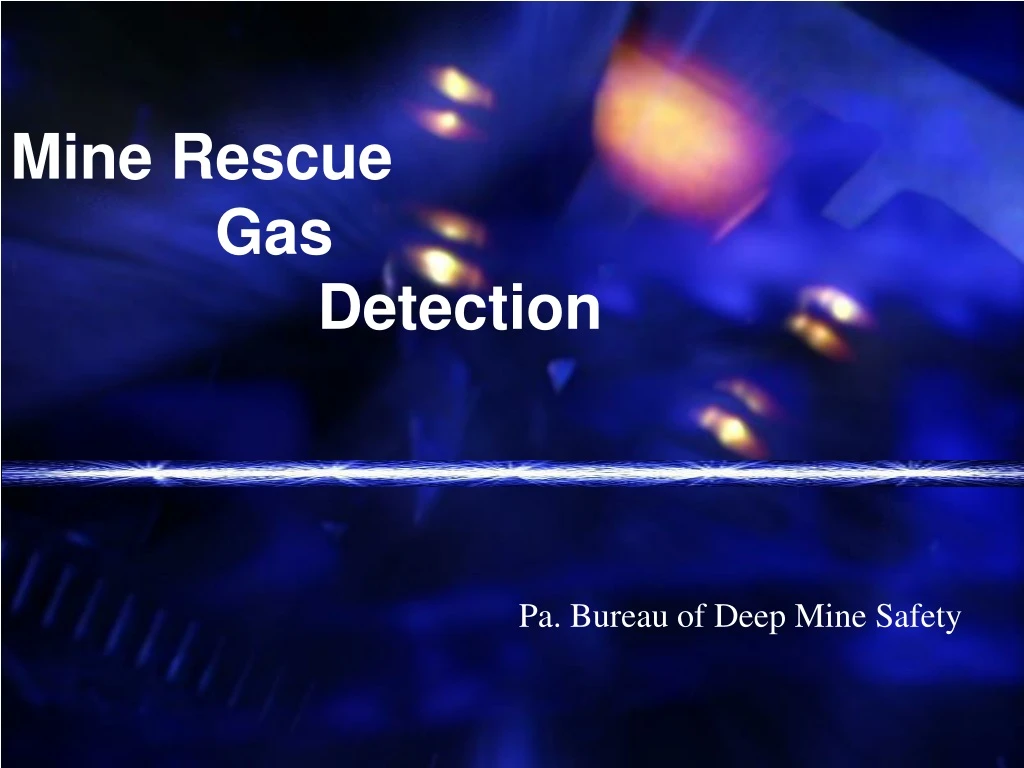 mine rescue gas detection