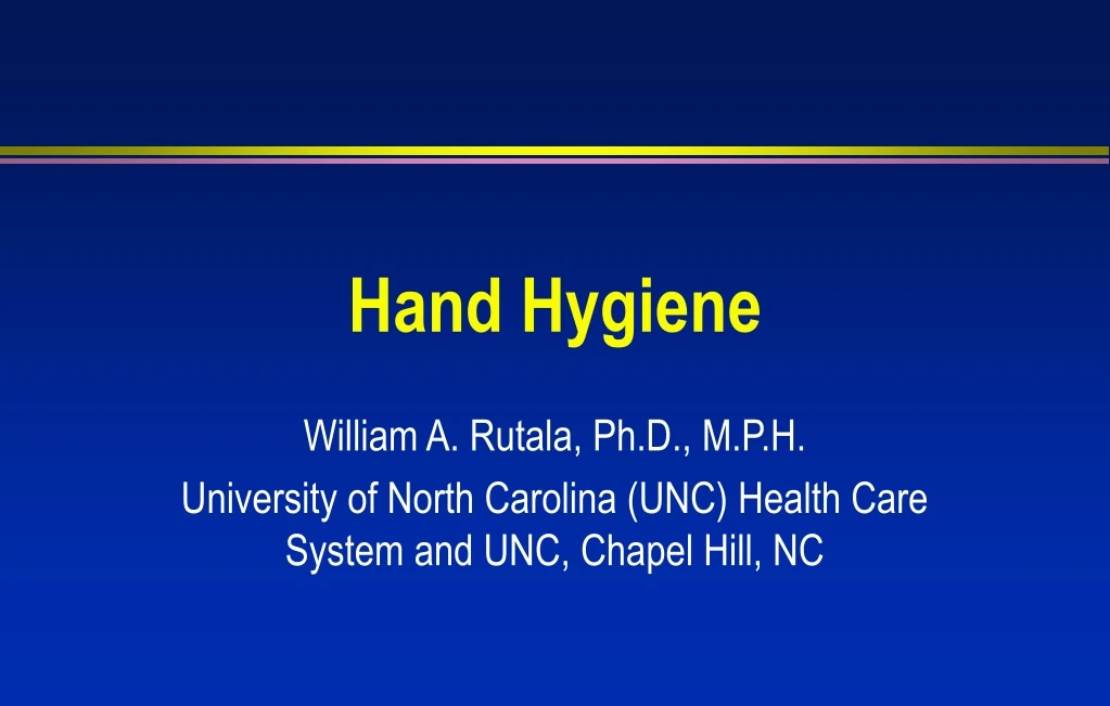 hand hygiene