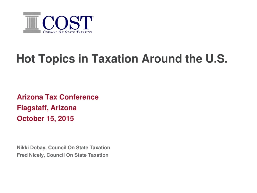 hot topics in taxation around the u s