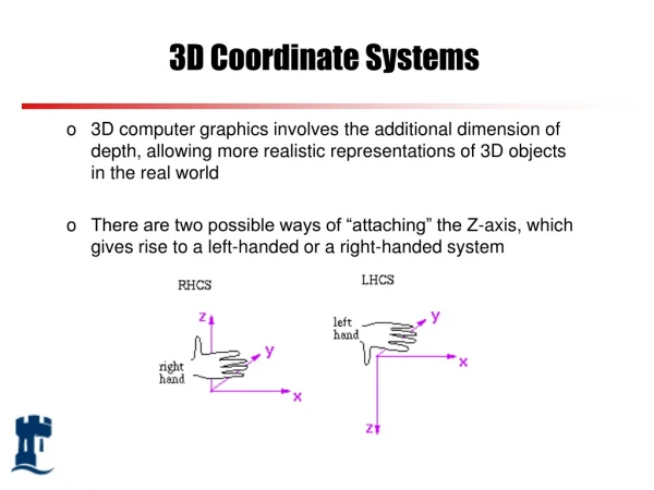 3D Coordinate Systems