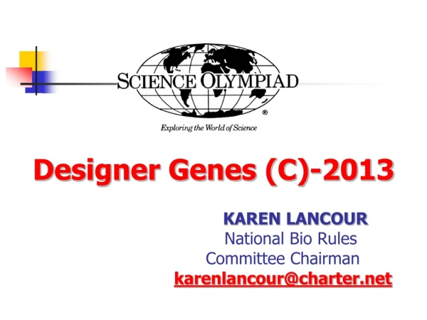Designer Genes (C)-2013