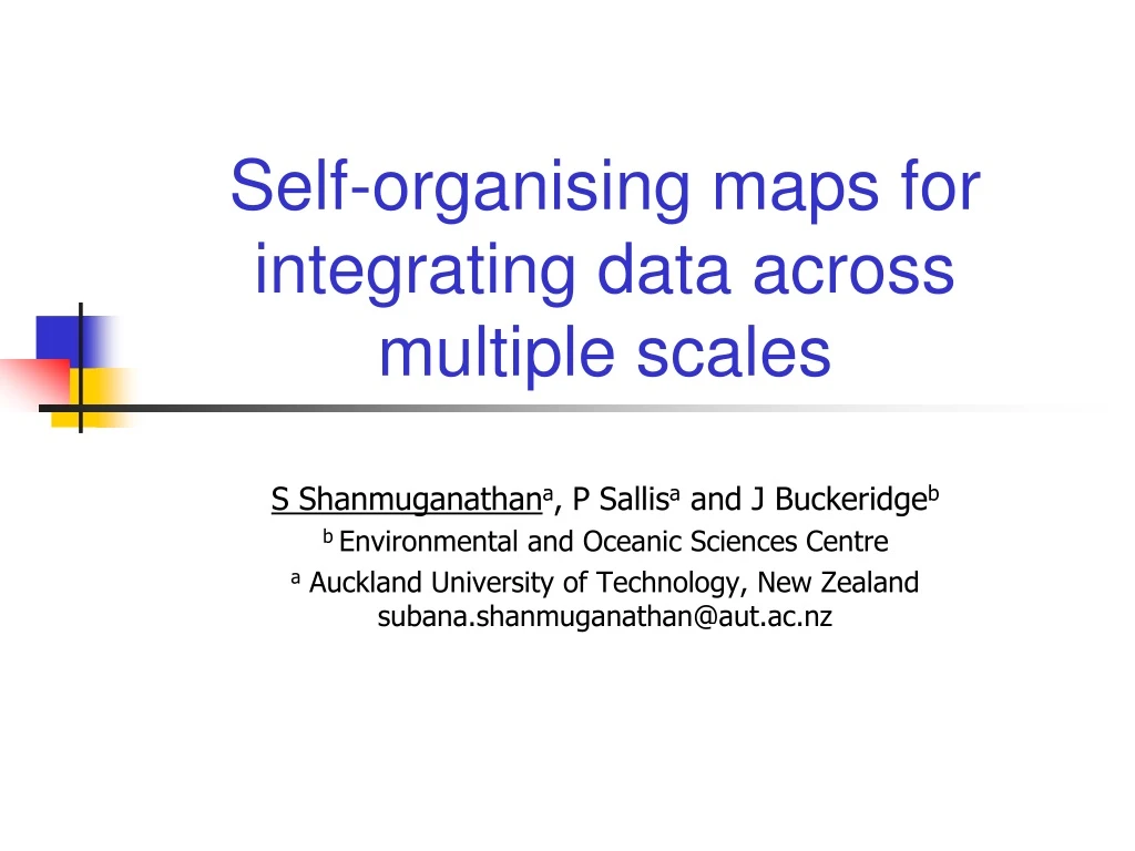 self organising maps for integrating data across multiple scales