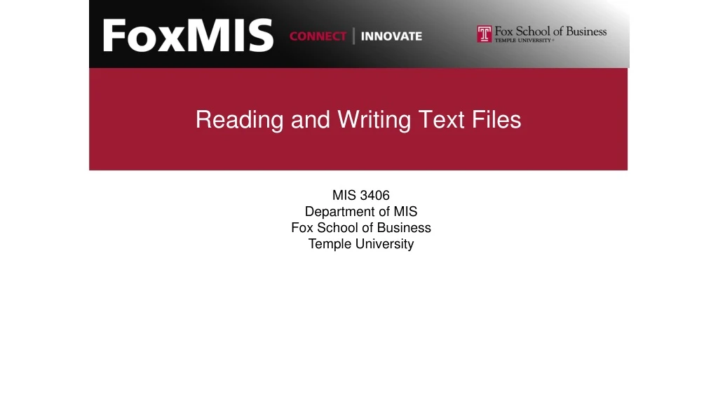reading and writing text files