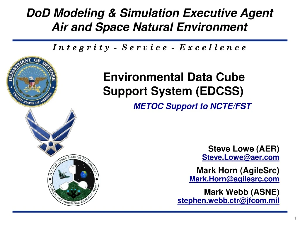 environmental data cube support system edcss metoc support to ncte fst
