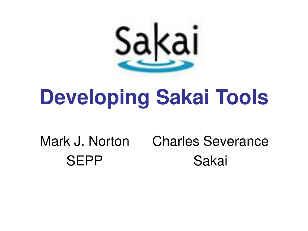 developing sakai tools