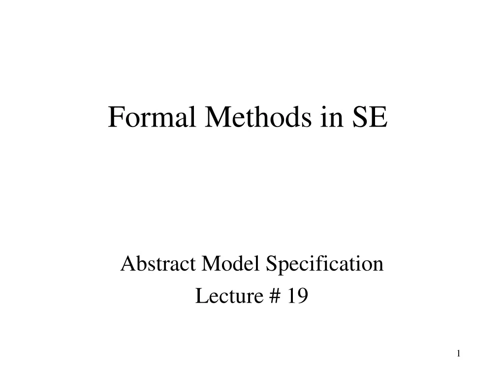 formal methods in se